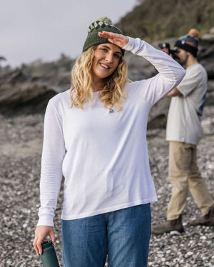 Classic Recycled Cotton Long Sleeve T-Shirt - White