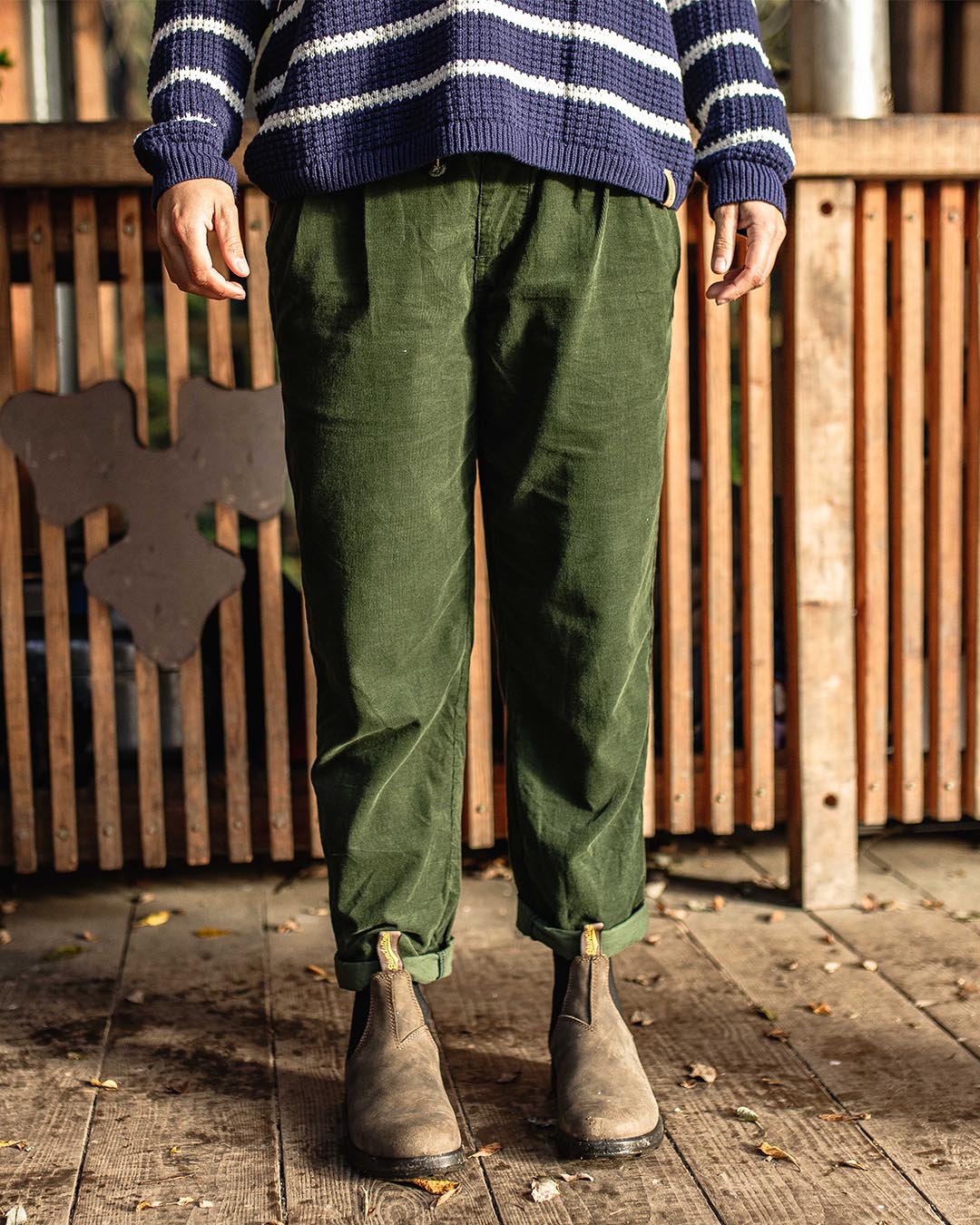 Compass Recycled Corduroy Pant - Fir Tree