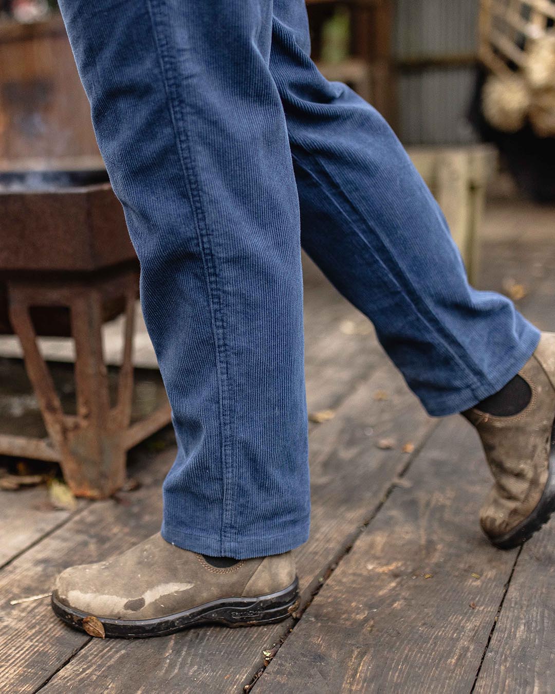 Compass Recycled Corduroy Pant - Dark Denim