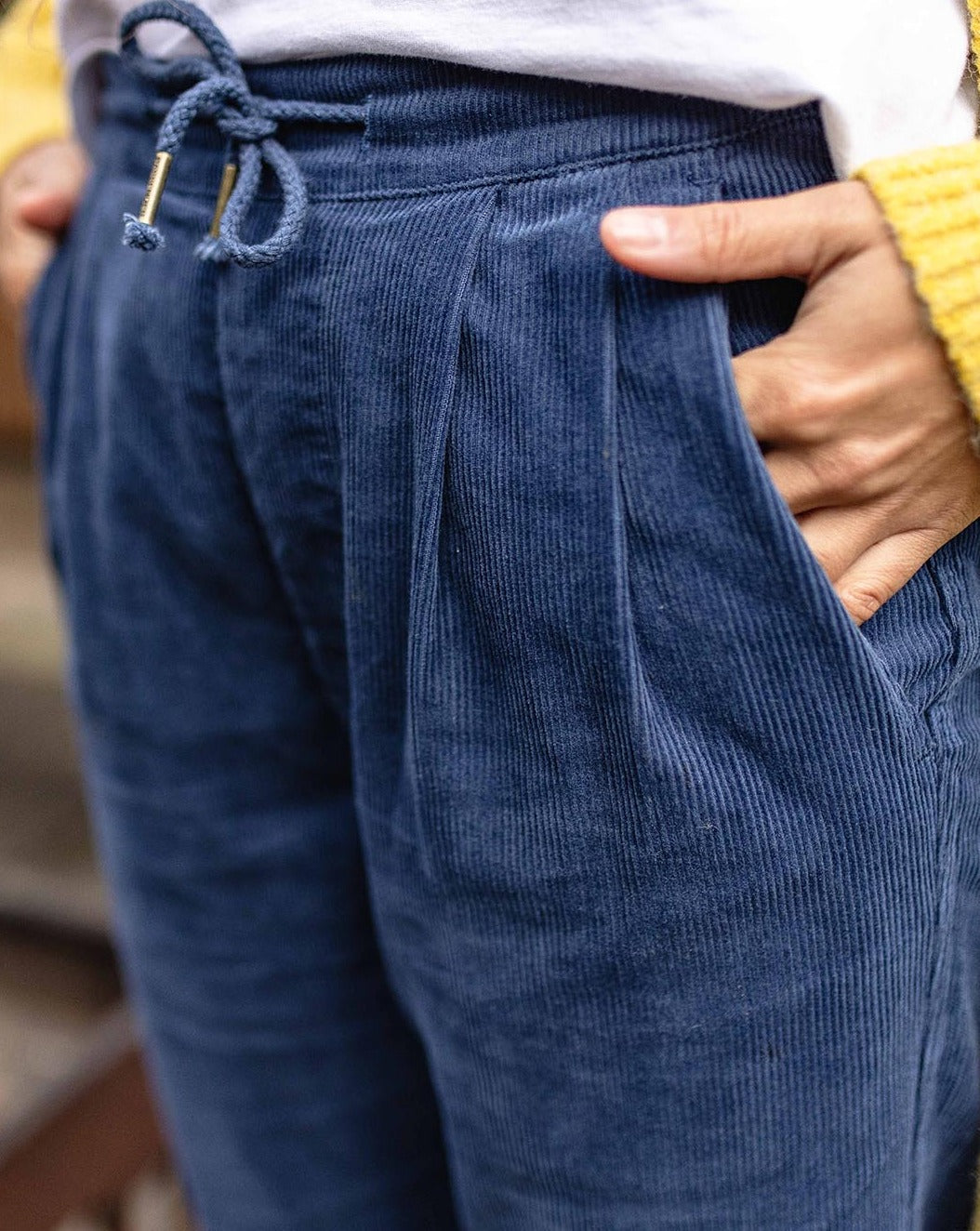 Compass Recycled Corduroy Pant - Dark Denim