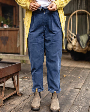 Compass Recycled Corduroy Pant - Dark Denim