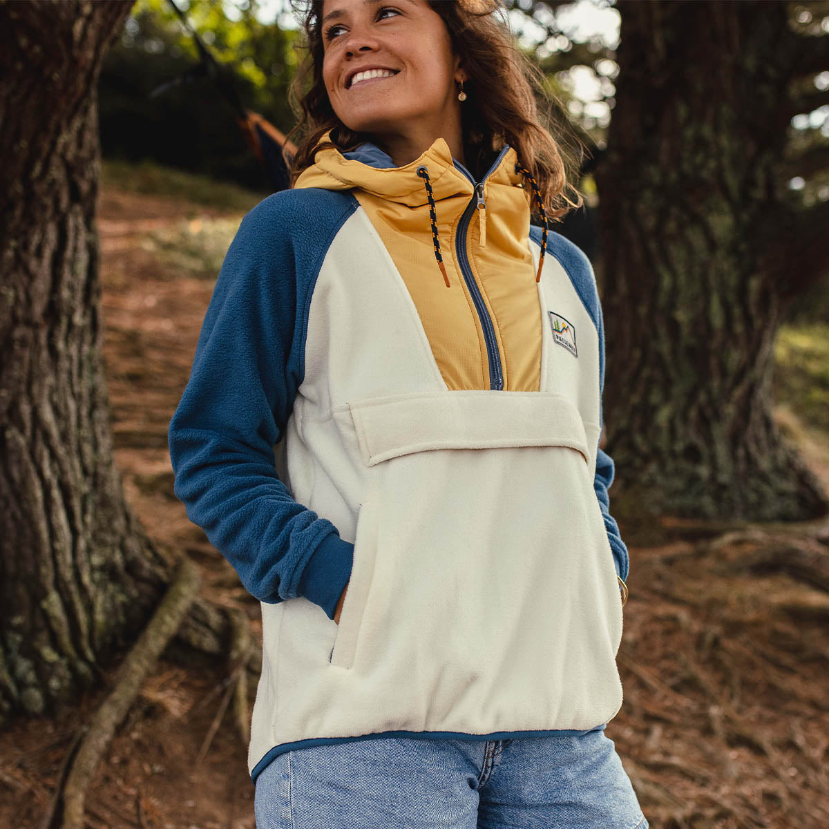 Alexander Recycled Polar Hooded Fleece - Egret