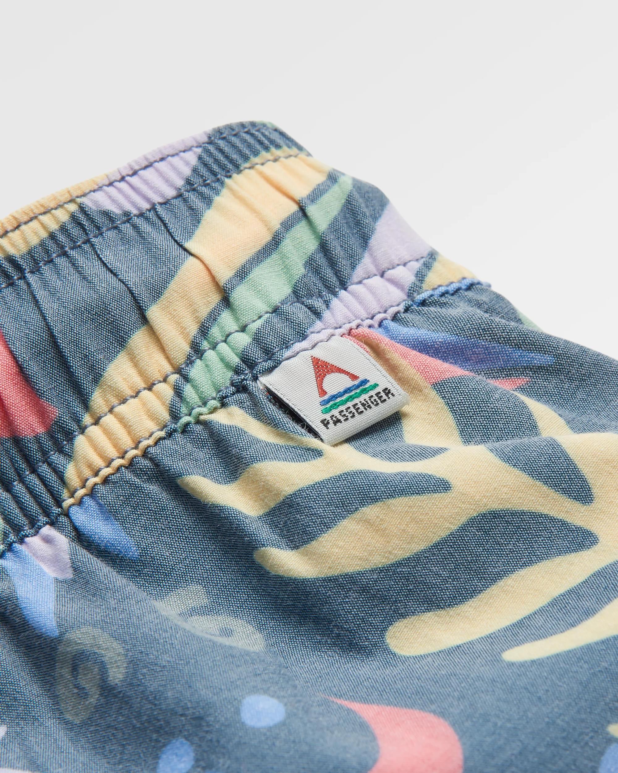 Way Out All Purpose Shorts - Abstract Seaweed Tidal Blue