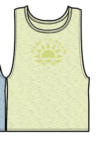 Sunburst Organic Tank Top - Soft Lime Juice