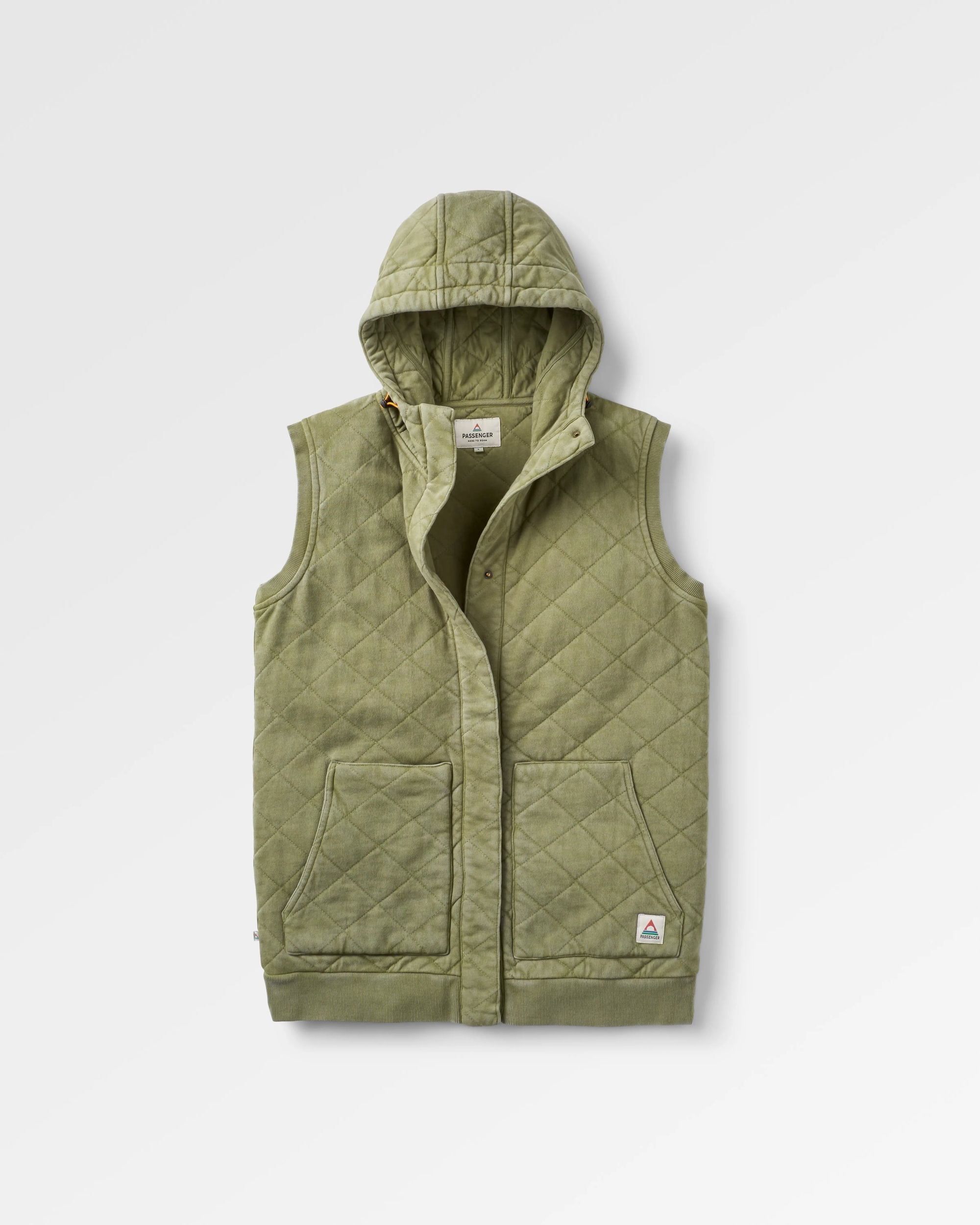 Clementine Recycled Quilted  Vest - Khaki