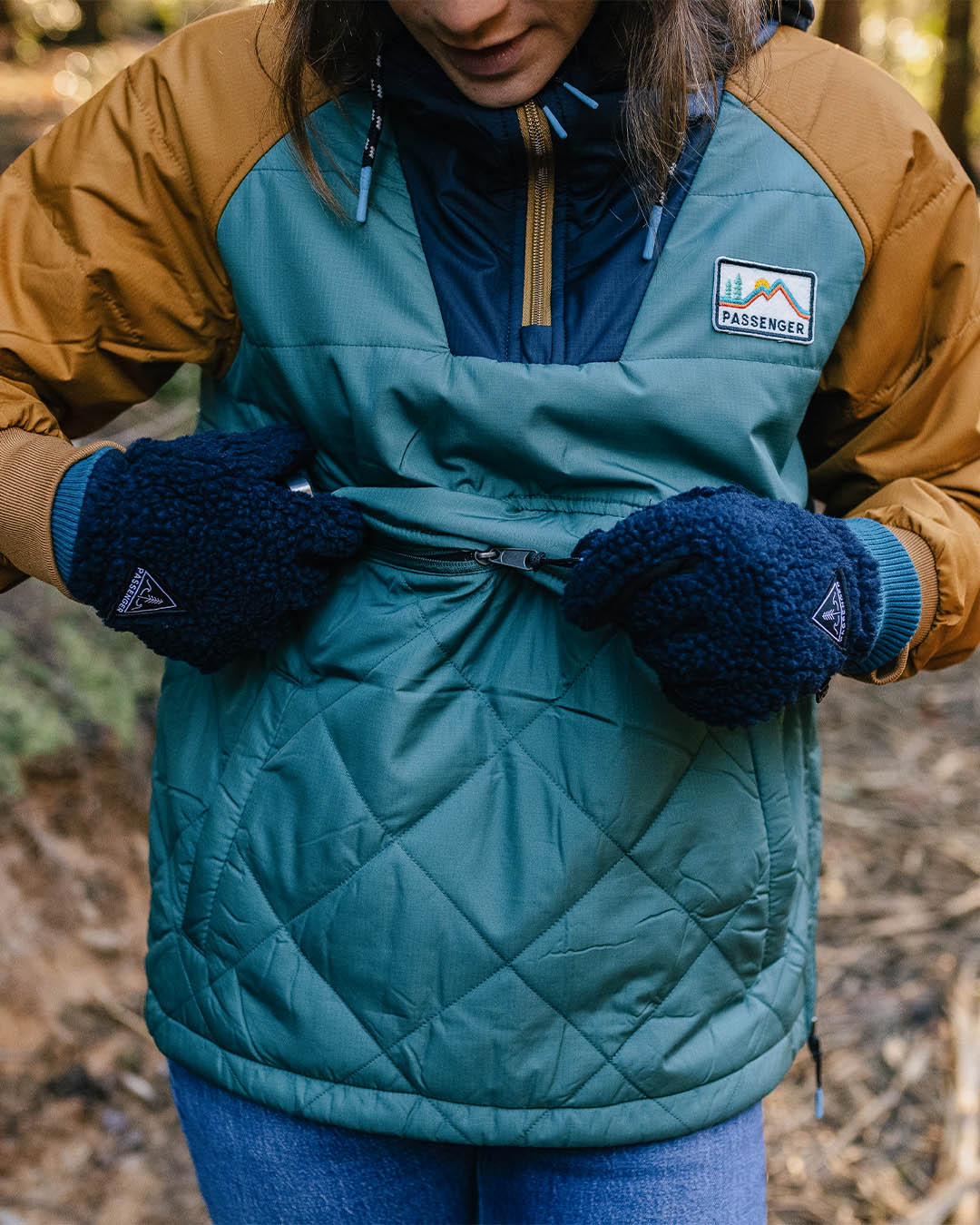 Ocean Recycled Insulated Half Zip Jacket - Deep Ocean