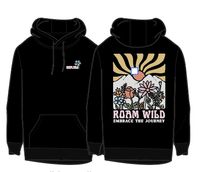 Roam Wild Recycled Cotton Hoodie - Black