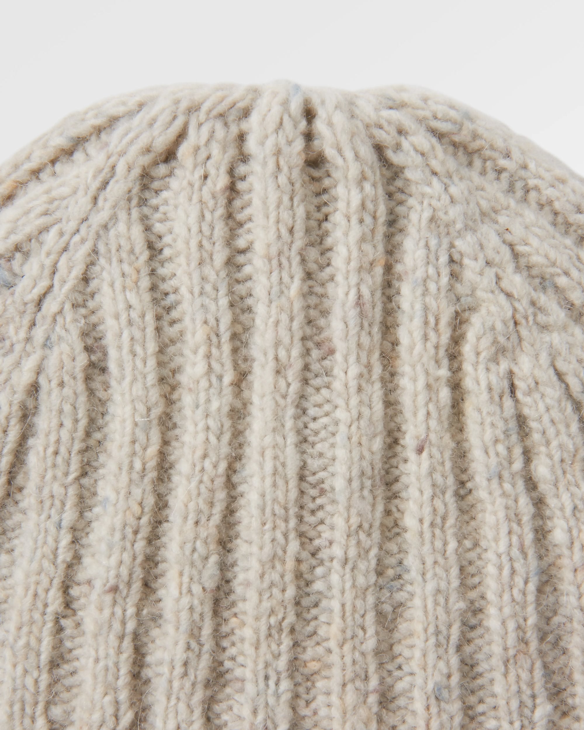 Fisherman Recycled Beanie - Vintage White