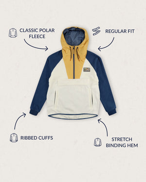 Alexander Recycled Polar Hooded Fleece - Egret