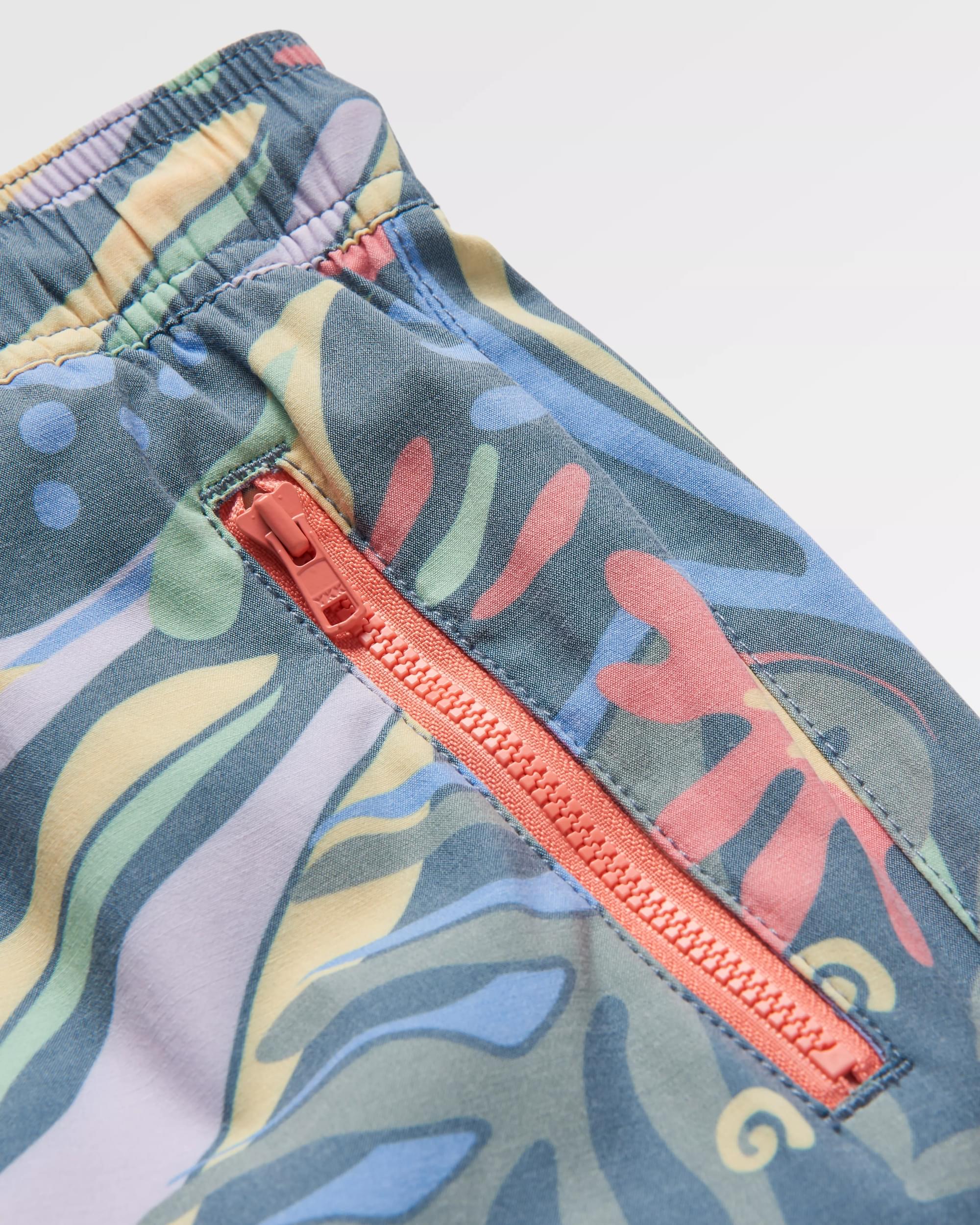 Way Out All Purpose Shorts - Abstract Seaweed Tidal Blue