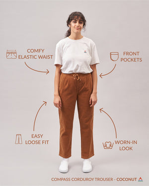 Compass Recycled Corduroy Pant - Coconut