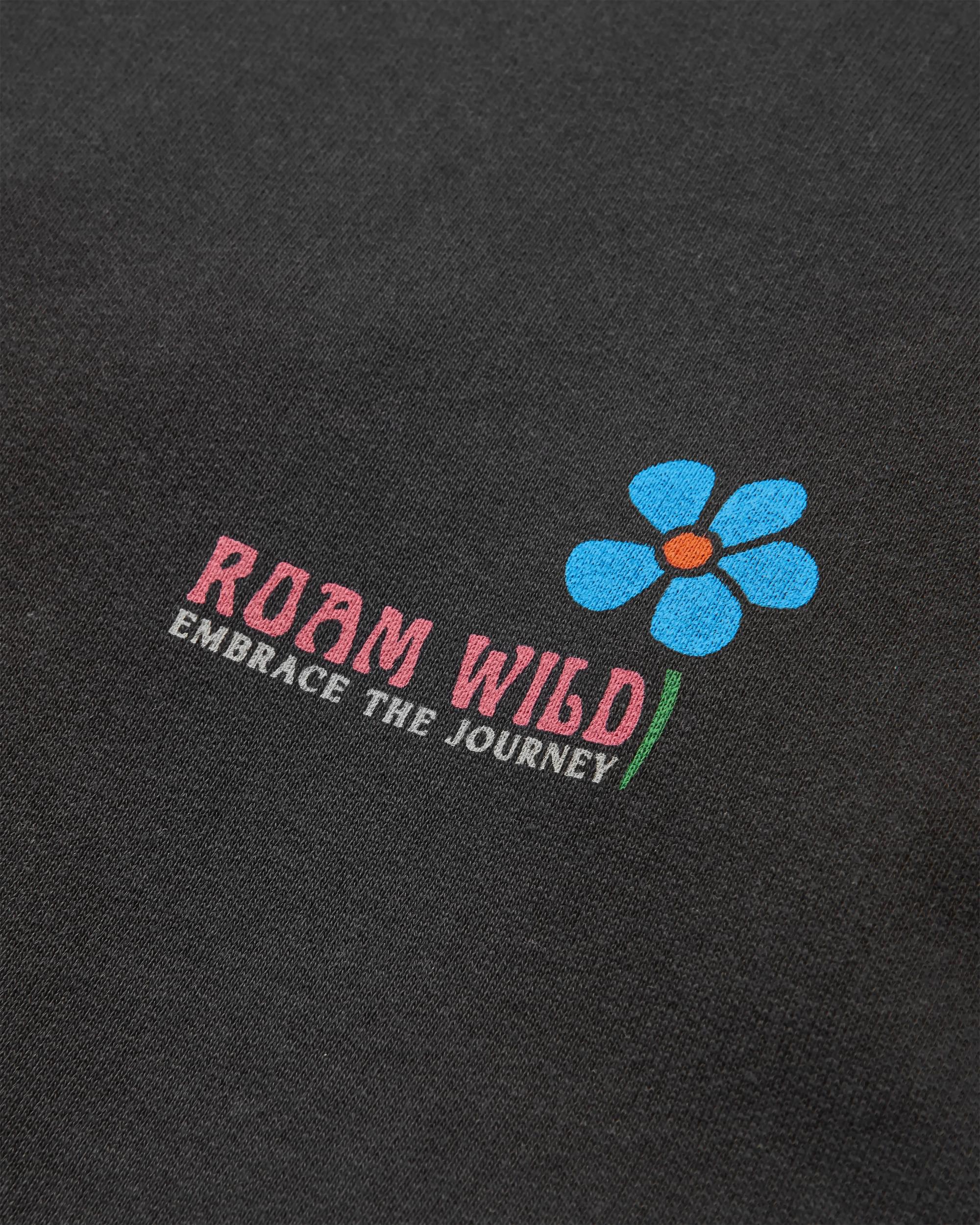 Roam Wild Recycled Cotton Hoodie - Black