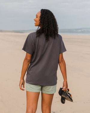 Seasonal Recycled Cotton Oversized T-Shirt - Charcoal