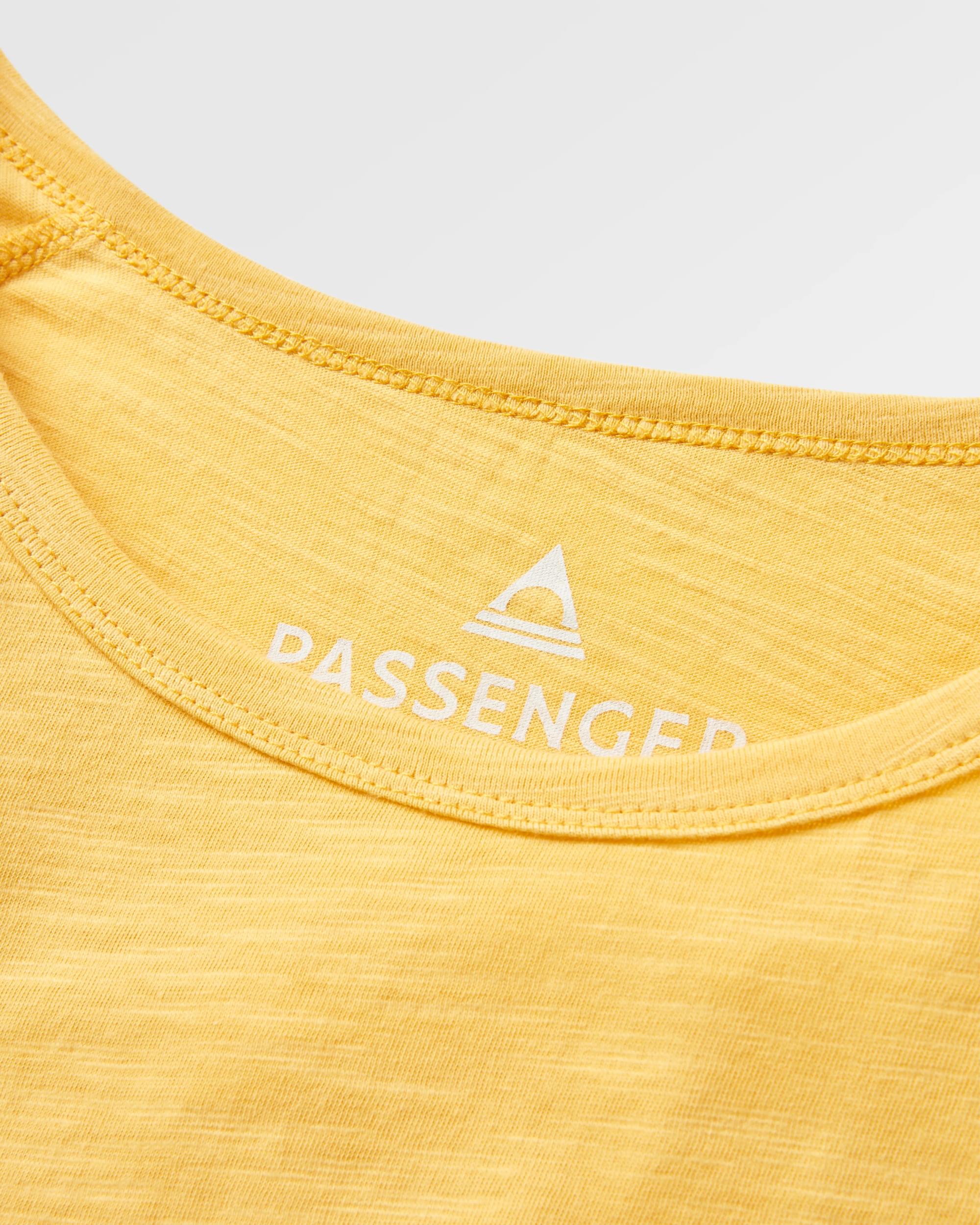 La Sarena Recycled Cotton Oversized Long Sleeve T-Shirt - Ochre Yellow