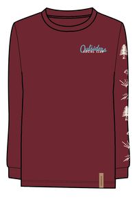 Dawn Recycled Cotton Long Sleeve T-Shirt - Earth Red