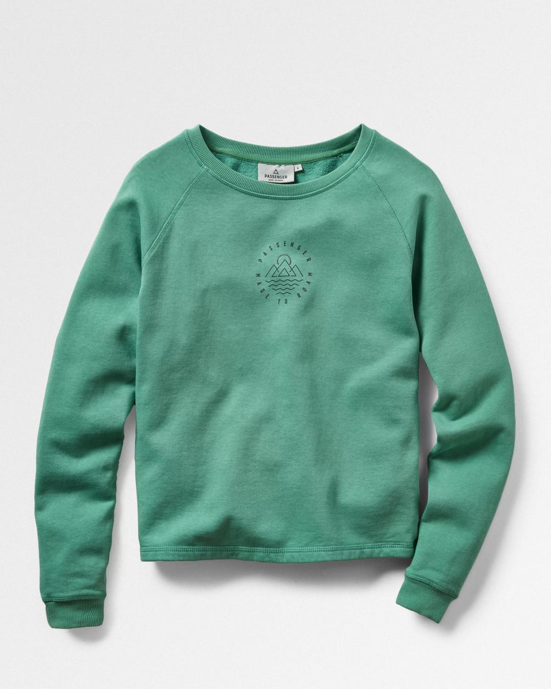 Remote Recycled Cotton Long Sleeve Sweatshirt - Green Spruce