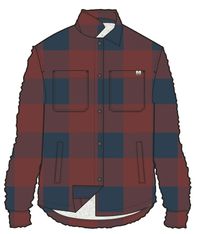 Orion Recycled Polar Fleece Long Sleeve Shirt - Red Ochre Buffalo