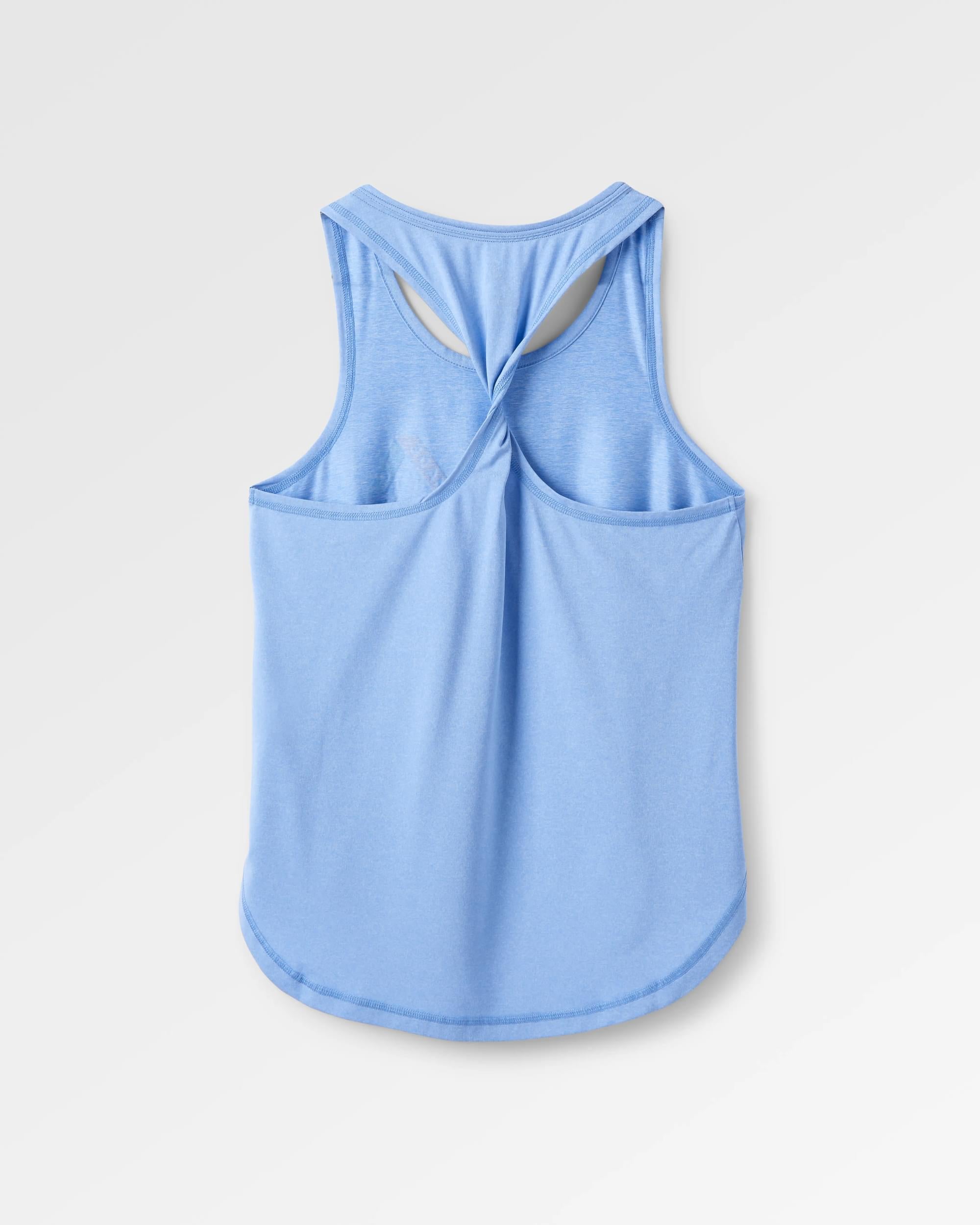 Twist Recycled Marl Active Tank Top - Cornflower Marl