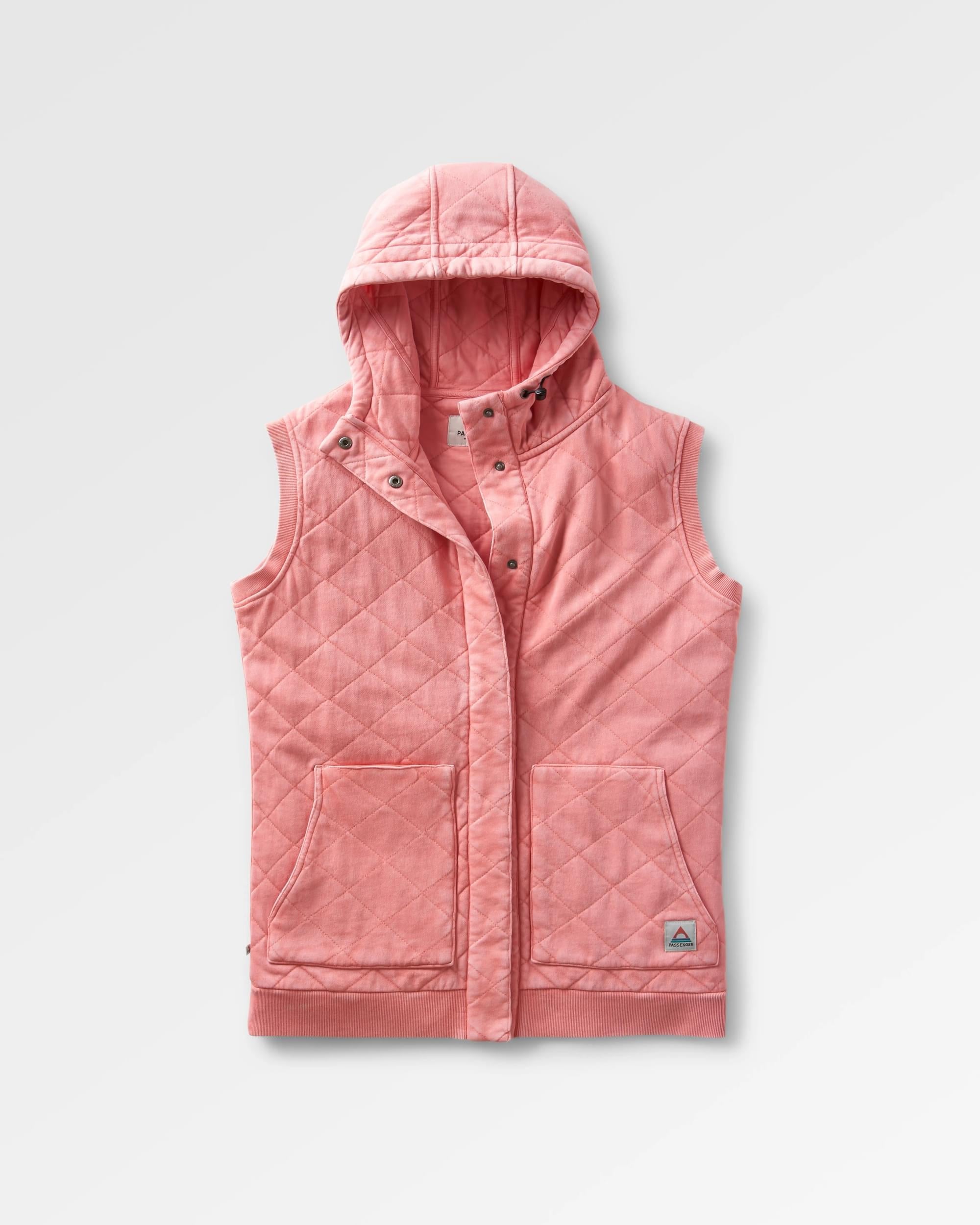 Clementine Recycled Quilted  Vest - Shell Pink