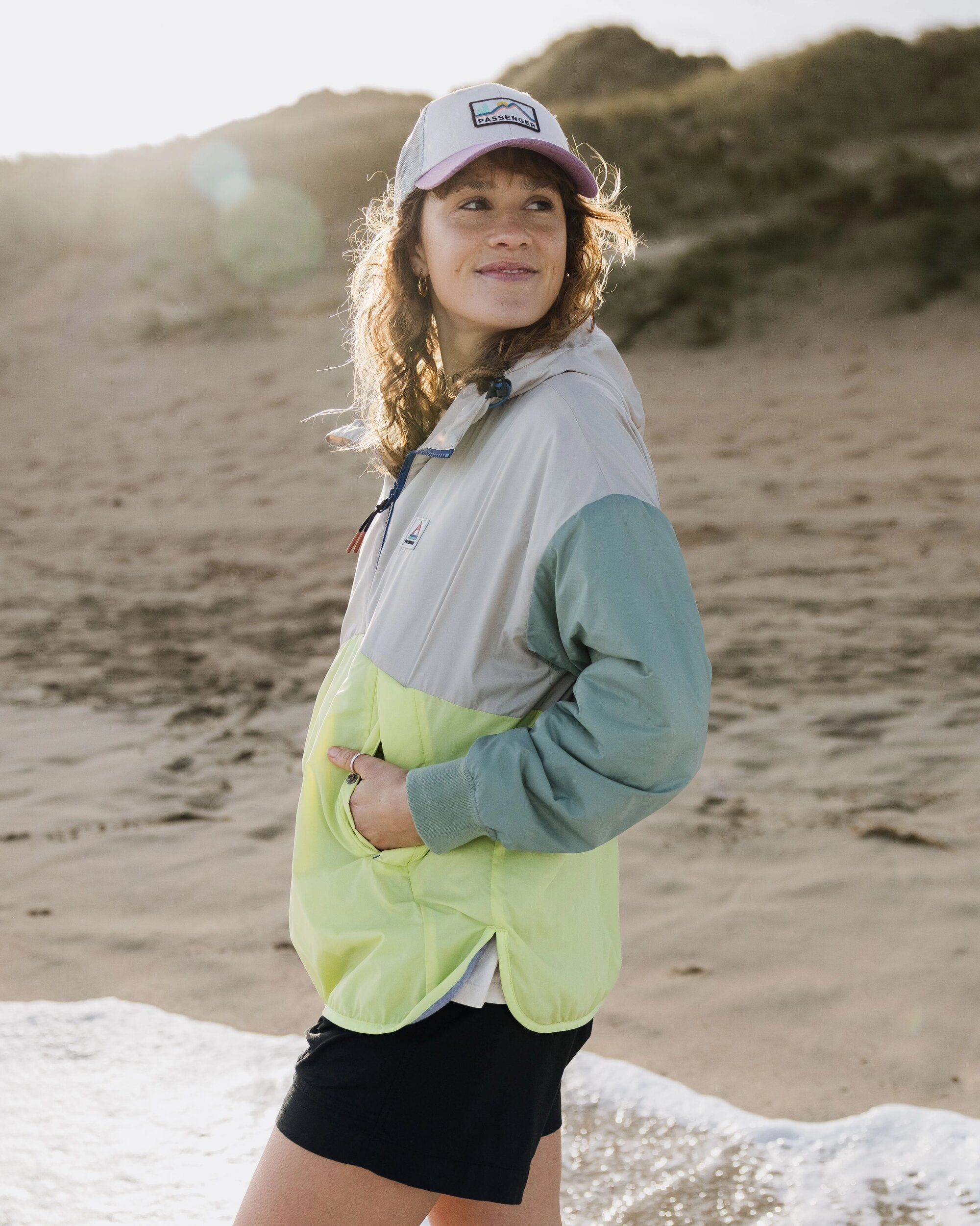 Moonlight Recycled Insulated Pullover - Lime Juice