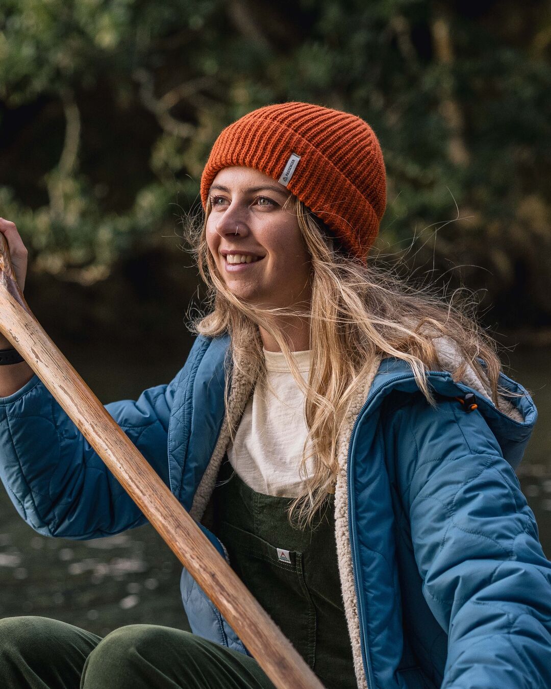 Compass Recycled Beanie - Rust