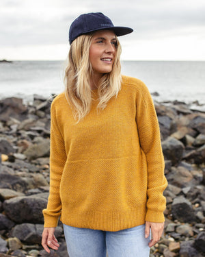 Cove Recycled Knitted Sweater - Amber Gold