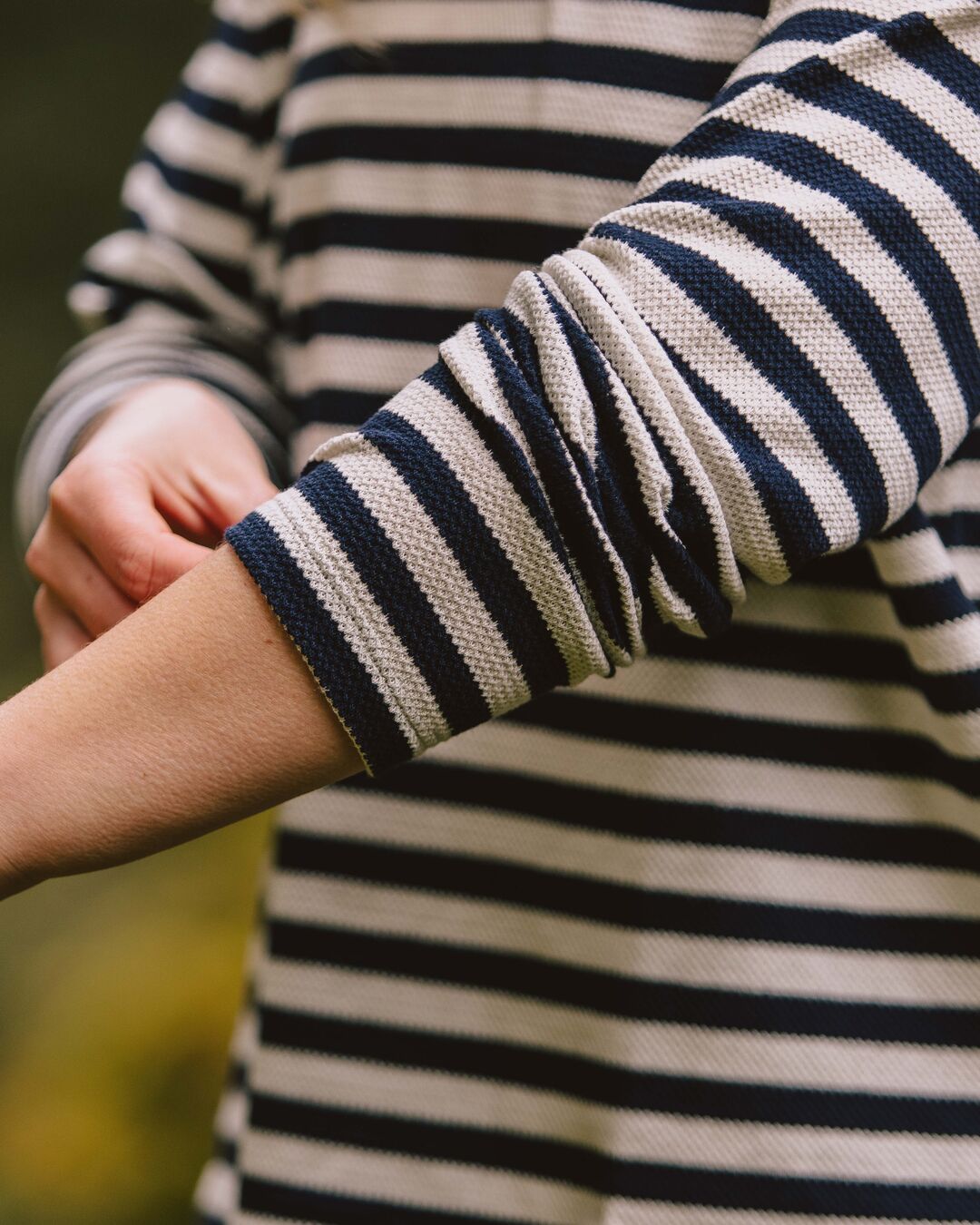 Panorama Striped Long Sleeve T-Shirt - Deep Navy