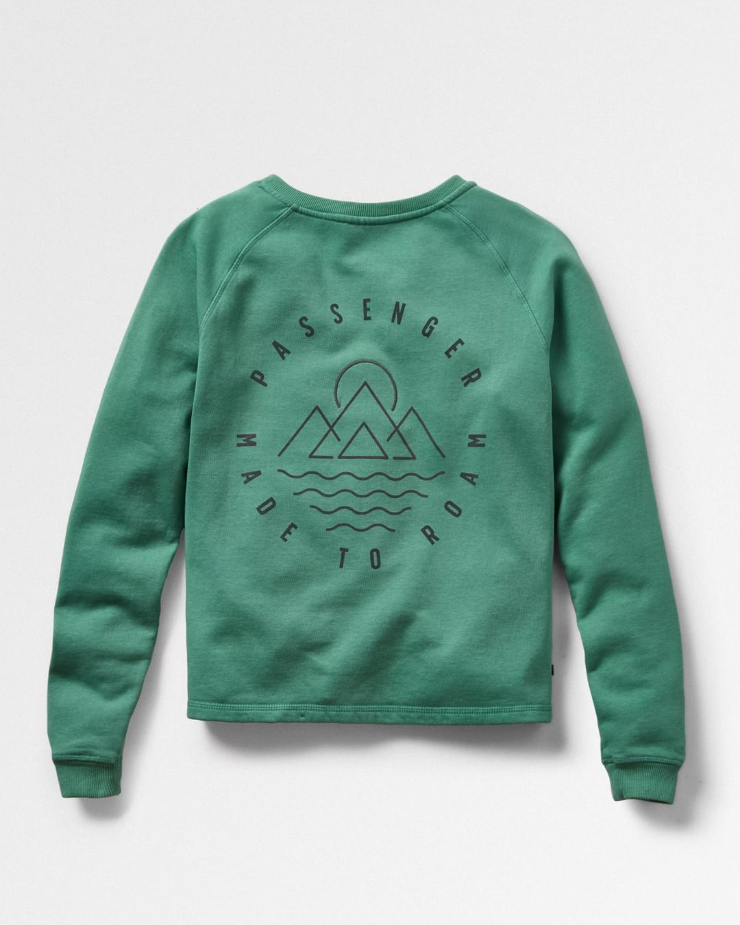 Remote Recycled Cotton Long Sleeve Sweatshirt - Green Spruce