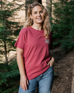 Golden Hour Recycled Cotton T-Shirt - Earth Red