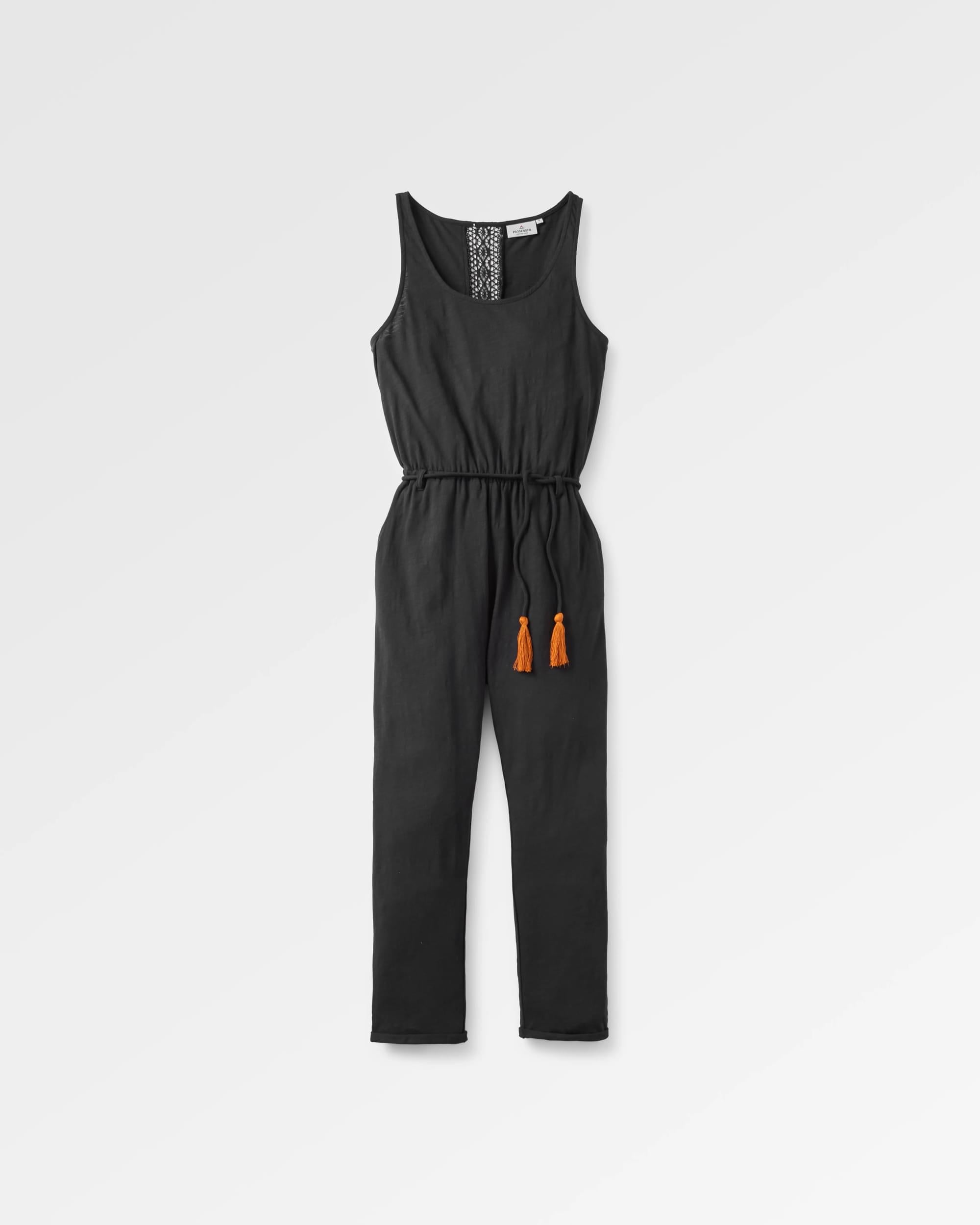 Eva Recycled Cotton Jumpsuit - Black