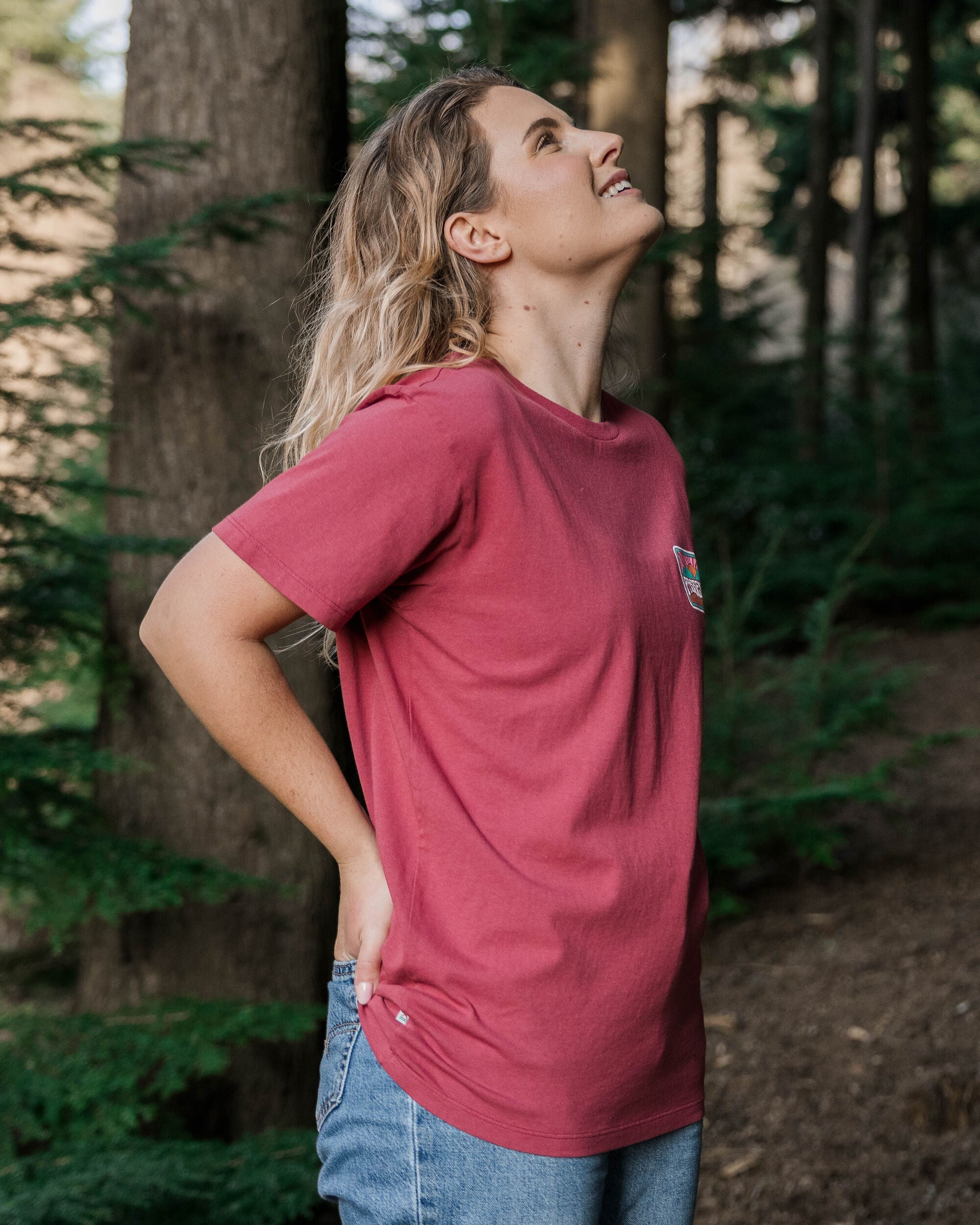 Golden Hour Recycled Cotton T-Shirt - Earth Red