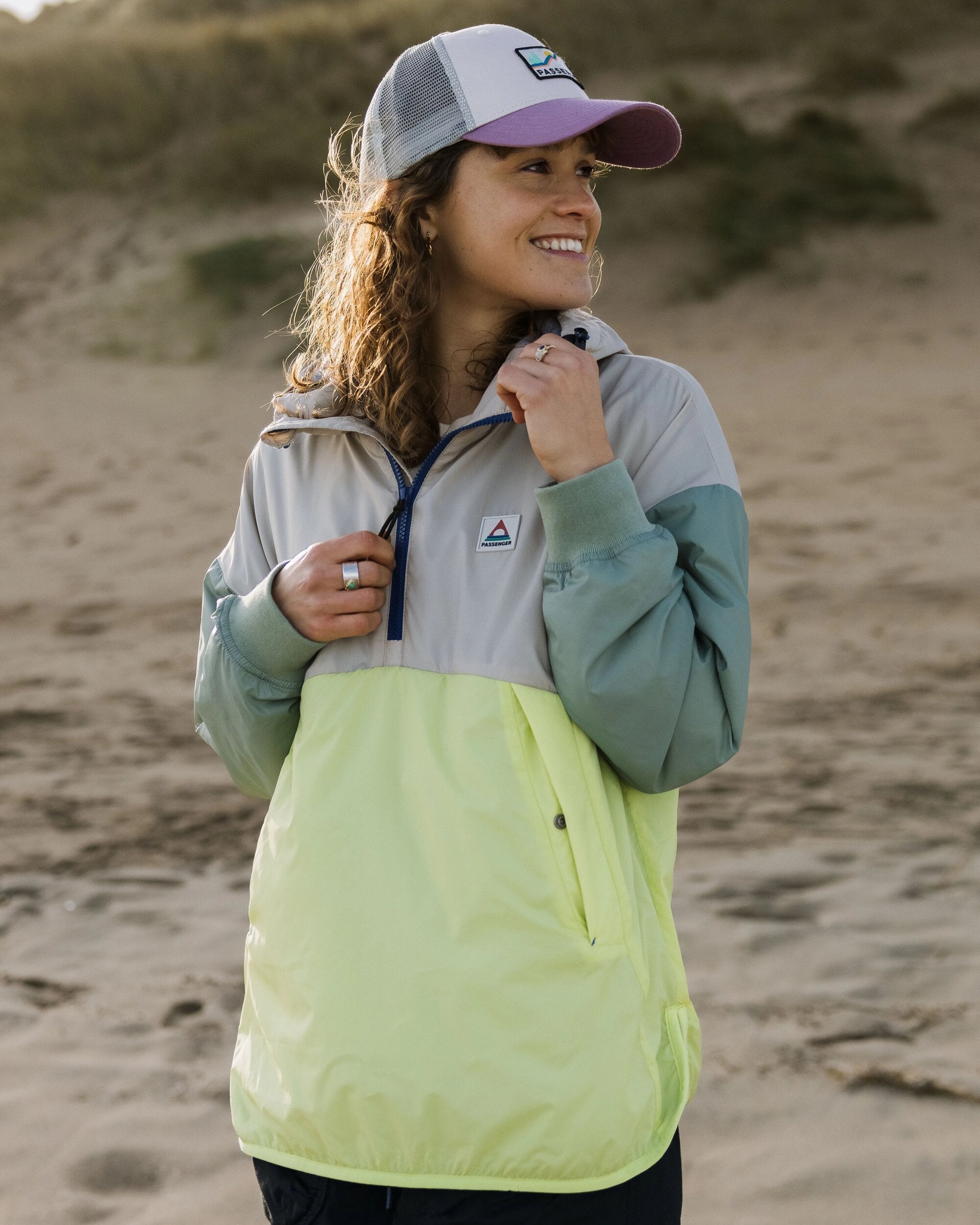 Moonlight Recycled Insulated Pullover - Lime Juice