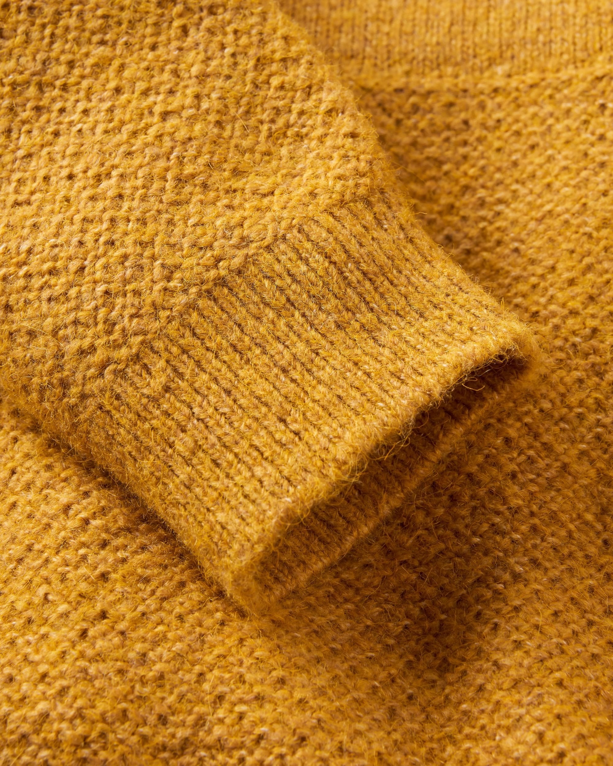 Cove Recycled Knitted Sweater - Amber Gold