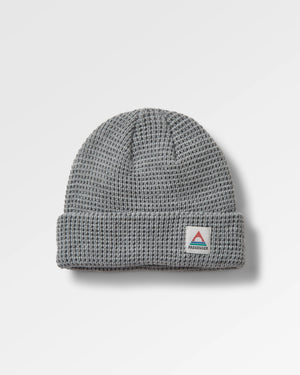 Moss Double Layer Recycled Waffle Beanie - Gray Marl