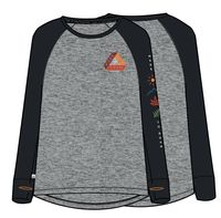 Atlantis Recycled Base Layer Long Sleeve T-Shirt - Black/Grey Marl