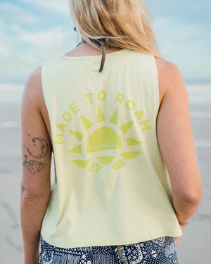 Sunburst Organic Tank Top - Soft Lime Juice