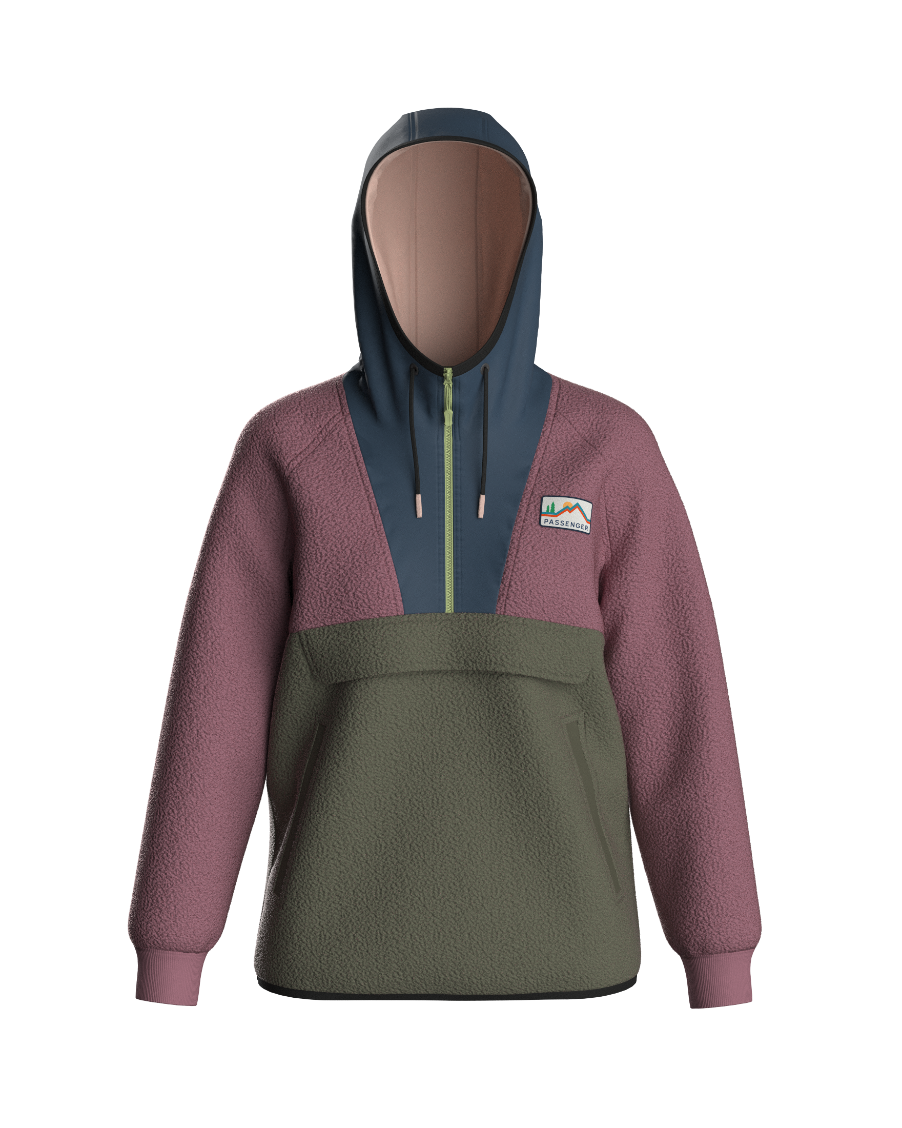 Alexander Recycled Polar Hooded Fleece - Dusty Rose