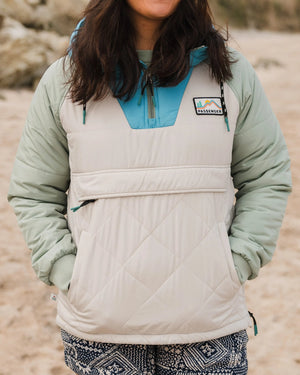 Ocean Recycled Insulated Half Zip Jacket - Pebble Gray