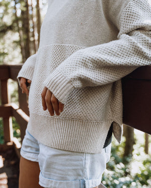 Cove Recycled Knitted Sweater - Off White