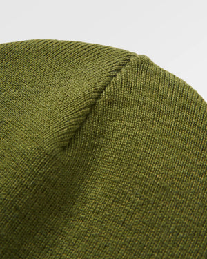 Core Recycled Acrylic High-Top Beanie - Khaki Green