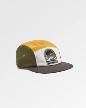 Waves & Trees Recycled 5 Panel Hat - Khaki Green