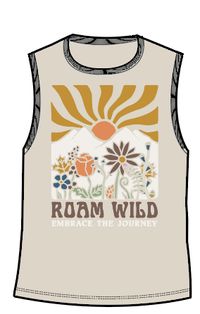 Roam Wild Recycled Cotton Tank Top - Birch