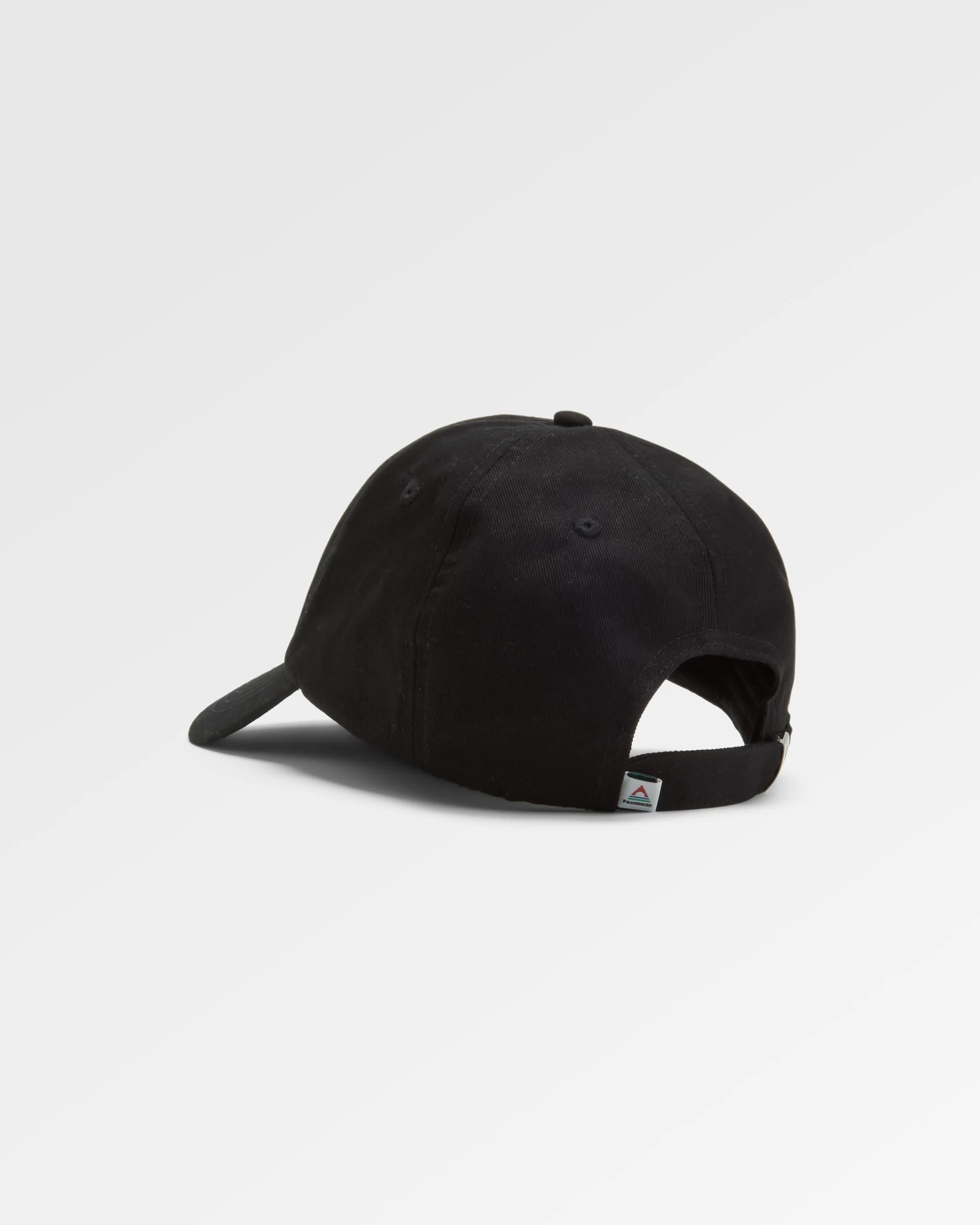 Classic Recycled Cotton 6 Panel Hat - Black