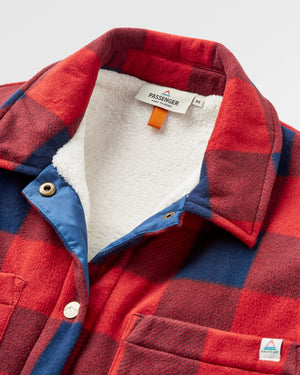 Orion Recycled Polar Fleece Long Sleeve Shirt - Red Ochre Buffalo